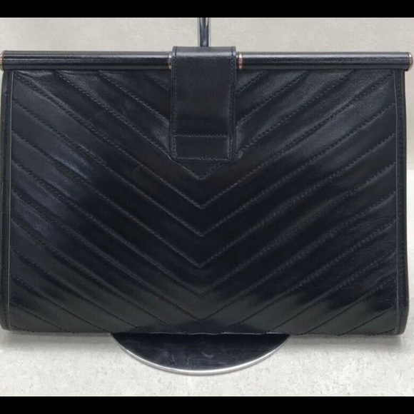 YSL - Beautiful Dark Navy Blue -Vintage Clutch - Picture 2 of 6